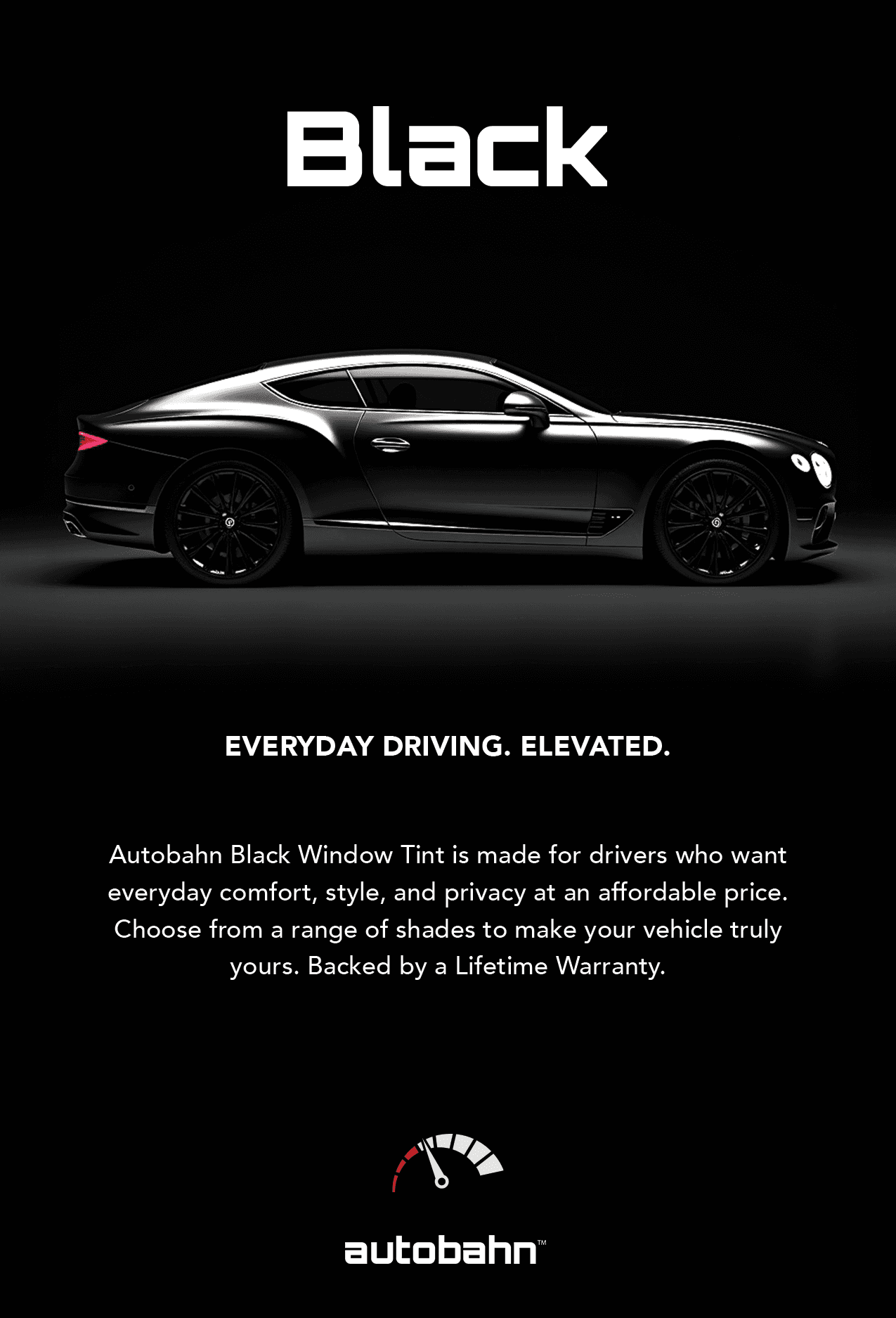 Autobahn Black window tint specifications